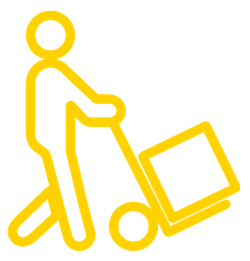 Leverancier geel logo